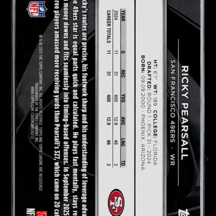 2024 Topps Chrome Black Ricky Pearsall #87 Purple