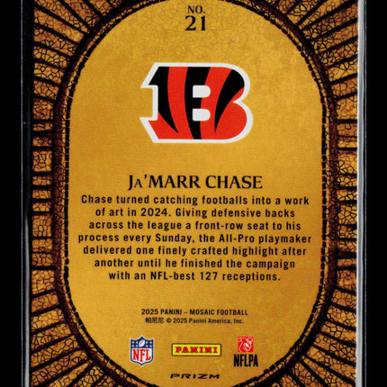 2025 Panini Mosaic Ja'Marr Chase #21 Micro Mosaic