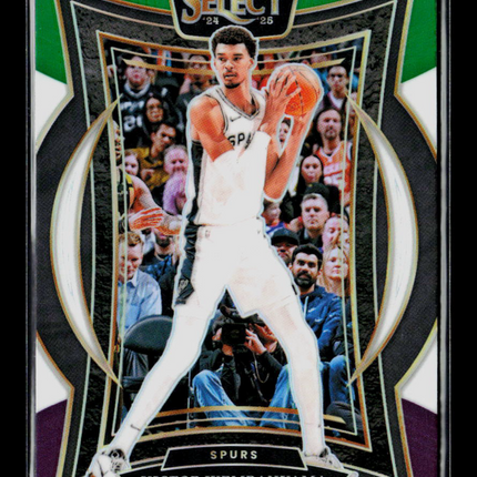 2024 Panini Select Victor Wembanyama #9 Green Purple