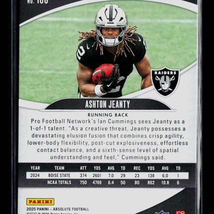 2025 Panini Absolute Football Ashton Jeanty #106 Red Blue