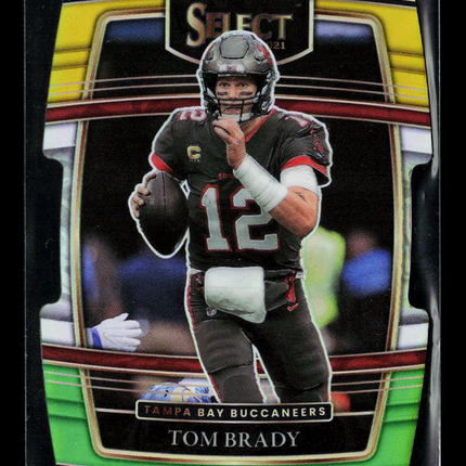 2022 Panini Select Tom Brady #1 Red Yellow Green Prizm