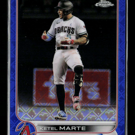 2022 Topps Chrome Ketel Marte #16 Blue Logofractor Refractor /150