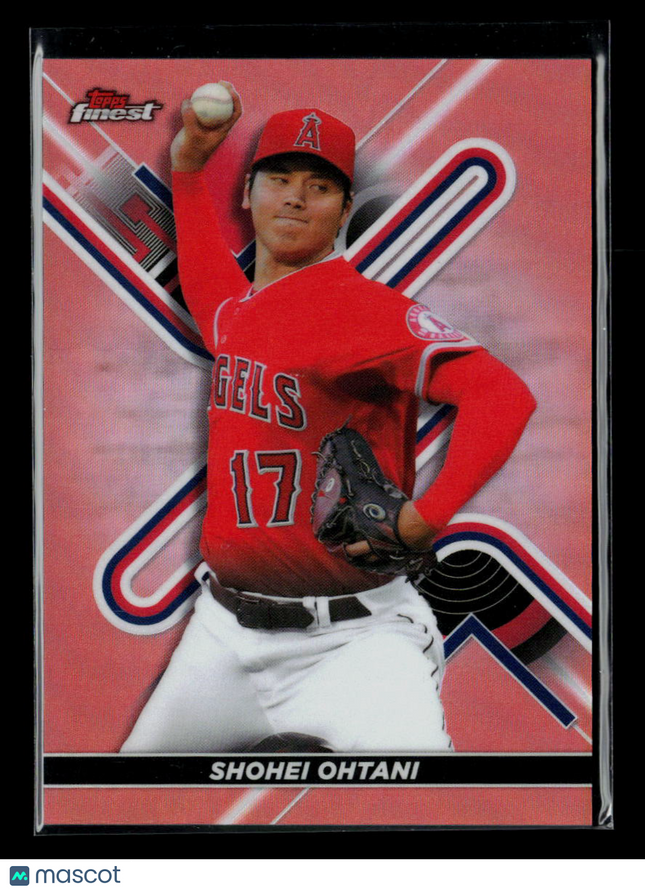 2022 Topps Finest Shohei Ohtani #28 Rose Gold Refractor 52/75