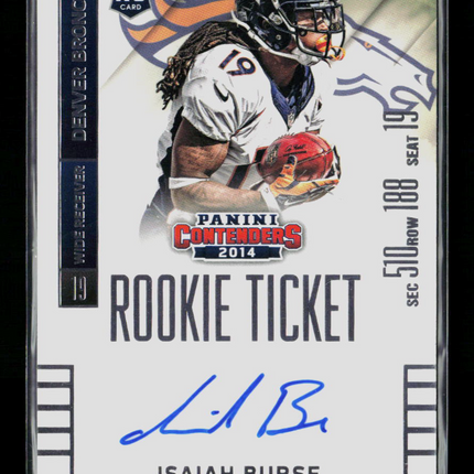 2014 Panini Contenders Isaiah Burse #196 RC Auto