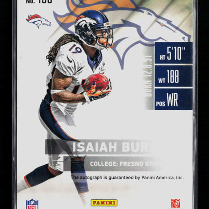 2014 Panini Contenders Isaiah Burse #196 RC Auto