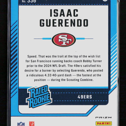 2024 Panini Donruss Optic Football Isaac Guerendo #336 Pink
