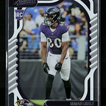 2022 Panini Absolute Football Isaiah Likely #164 RC