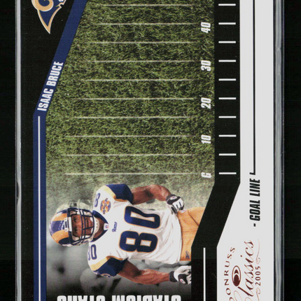 2005 Donruss Classics Stadium Stars Isaac Bruce #SS-40 Goal Line 585/750