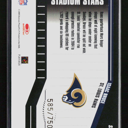 2005 Donruss Classics Stadium Stars Isaac Bruce #SS-40 Goal Line 585/750