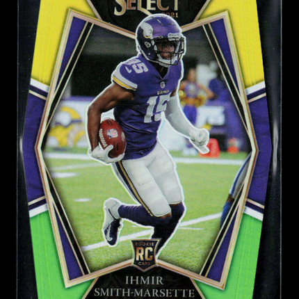 2022 Panini Select Ihmir Smith-Marsette #182 Neon Green/Yellow Die-Cut RC