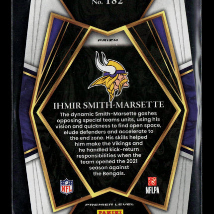2022 Panini Select Ihmir Smith-Marsette #182 Neon Green/Yellow Die-Cut RC