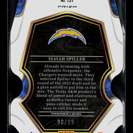 2023 Panini Select Isaiah Spiller #157 Copper RC 90/99