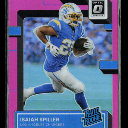 2023 Panini Donruss Optic Football Isaiah Spiller #216 Pink