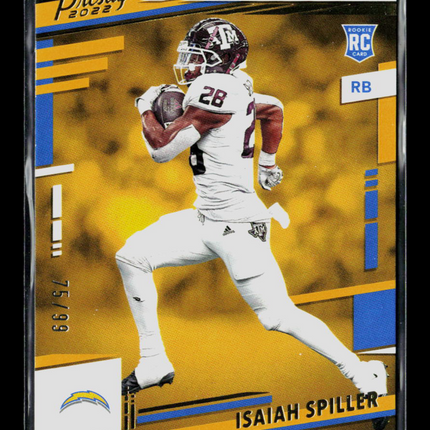 2022 Panini Prestige Isaiah Spiller #318 Xtra Points Gold 75/99 RC