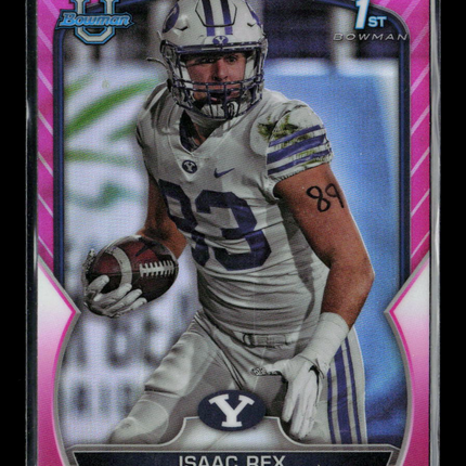 2022 Bowman University Football Isaac Rex #71 Pink