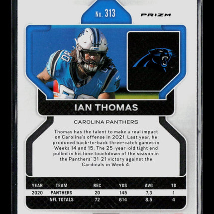 2021 Panini Prizm Football Ian Thomas #313 Silver