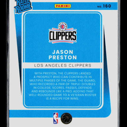 2022 Panini Donruss Optic Jason Preston #160 Rookie