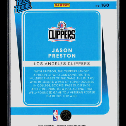 2022 Panini Donruss Optic Jason Preston #160 Purple Rookie