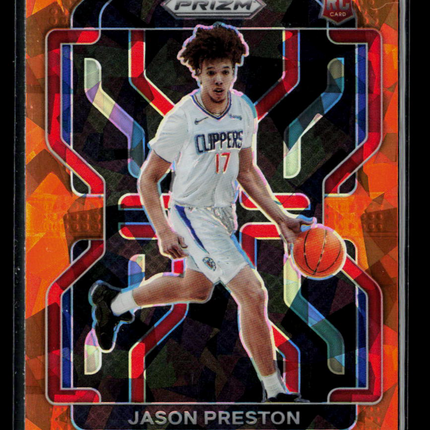 2021 Panini Prizm Jason Preston #327 Orange Ice RC