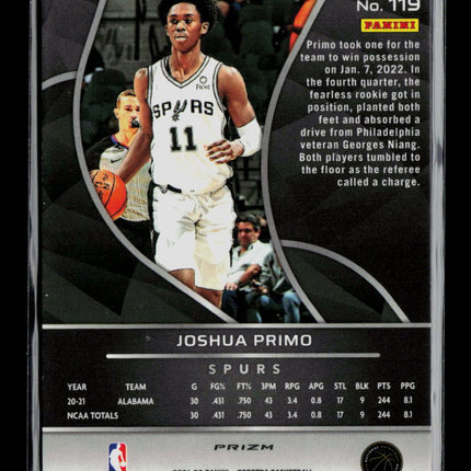 2022 Panini Spectra Joshua Primo #119