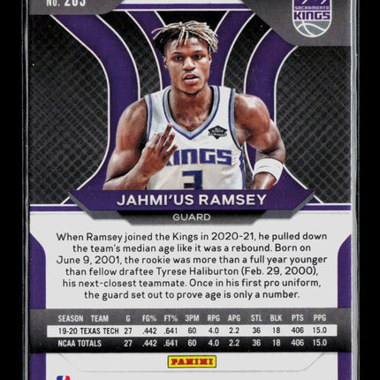 2020 Panini Prizm Jahmi'us Ramsey #263 RC
