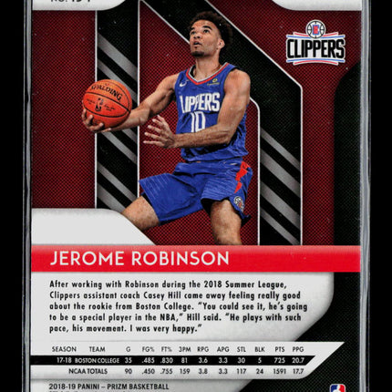 2018 Panini Prizm Jerome Robinson #194 RC Silver