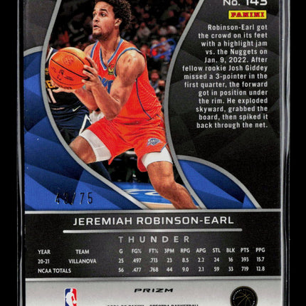 2022 Panini Spectra Jeremiah Robinson-Earl #143 RC /75