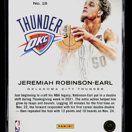 2022 Panini Court Kings Works in Progress Jeremiah Robinson-Earl #18 RC