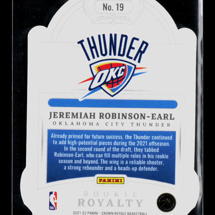 2022 Panini Crown Royale Rookie Royalty Jeremiah Robinson-Earl #19 Red RC