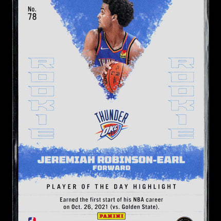 2022 Panini Player of the Day Jeremiah Robinson-Earl #78 RC