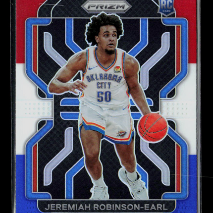 2021 Panini Prizm Jeremiah Robinson-Earl #319 Red White Blue RC