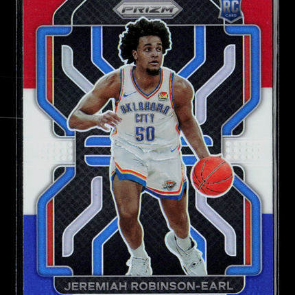 2021 Panini Prizm Jeremiah Robinson-Earl #319 Red White Blue RC