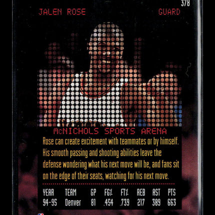 1996 SkyBox Hoops Jalen Rose #378