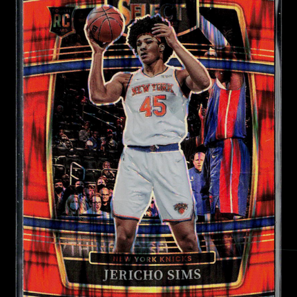2022 Panini Select Jericho Sims #87 RC Orange Flash