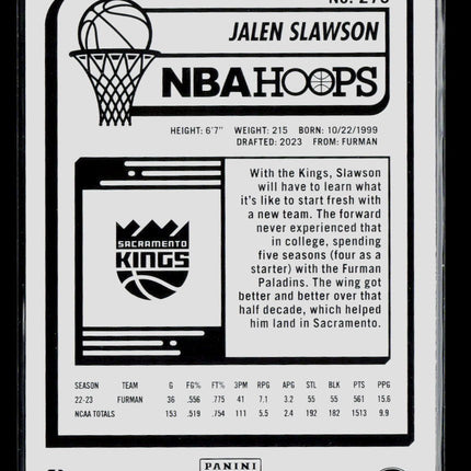2023 Panini Hoops Jalen Slawson #279 RC