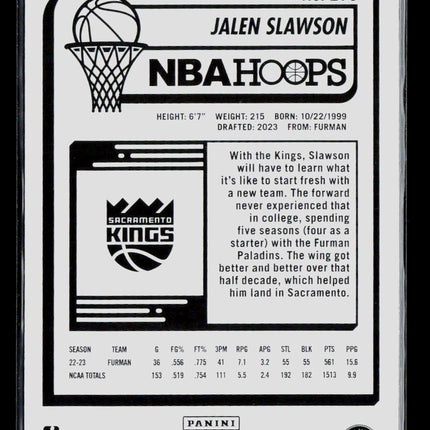 2023 Panini NBA Hoops Jalen Slawson #279 RC