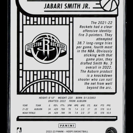 2022 Panini NBA Hoops Jabari Smith Jr. #233 Winter RC