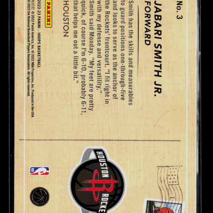 2022 Panini Hoops Rookie Greetings Jabari Smith Jr. #3