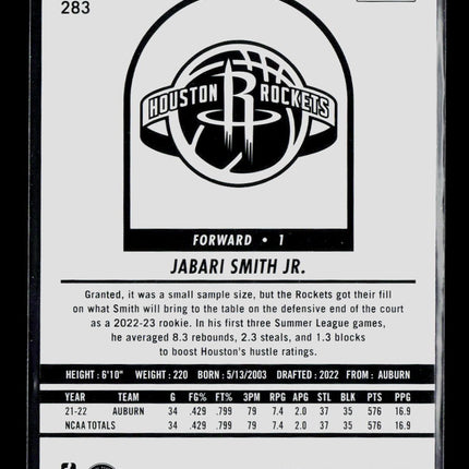 2022 Panini Hoops Jabari Smith Jr. #283
