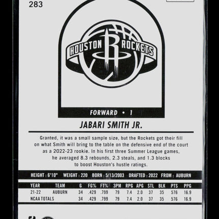 2022 Panini Hoops Jabari Smith Jr. #283 Winter