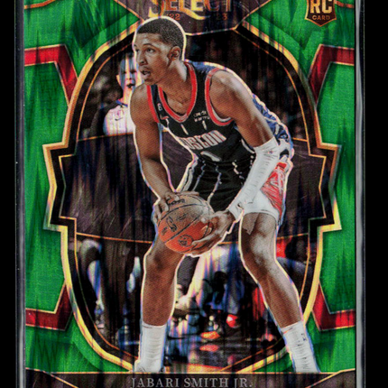 2023 Panini Select Jabari Smith Jr. #69 Green Shock Prizm RC