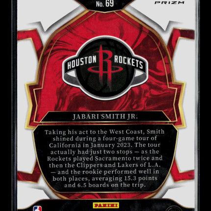 2023 Panini Select Jabari Smith Jr. #69 Green Shock Prizm RC