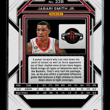 2023 Panini Prizm Jabari Smith Jr. #228 RC