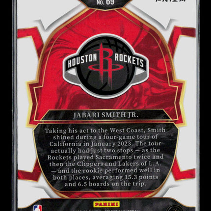 2023 Panini Select Jabari Smith Jr. #69 Blue RC