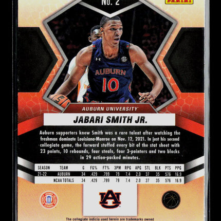 2022 Panini Chronicles Mosaic Draft Picks Jabari Smith Jr. #2 RC