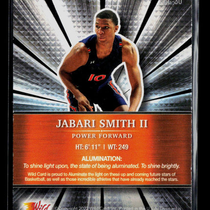 2022 Wild Card Alumination Basketball Jabari Smith II #ABC-30