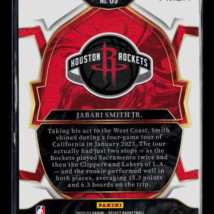 2023 Panini Select Jabari Smith Jr. #69 Green/Purple Prizm RC