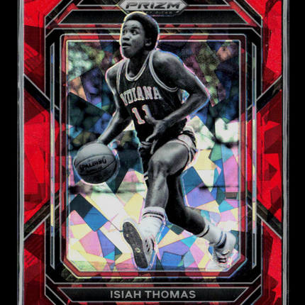 2023 Panini Prizm Draft Picks Isiah Thomas #78 Red Cracked Ice