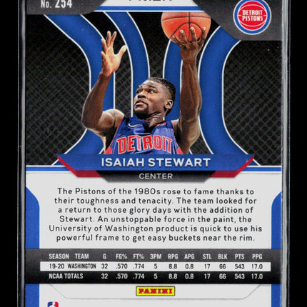 2021 Panini Prizm Isaiah Stewart #254 Red White and Blue RC