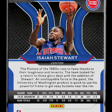 2021 Panini Prizm Isaiah Stewart #254 Orange Ice RC